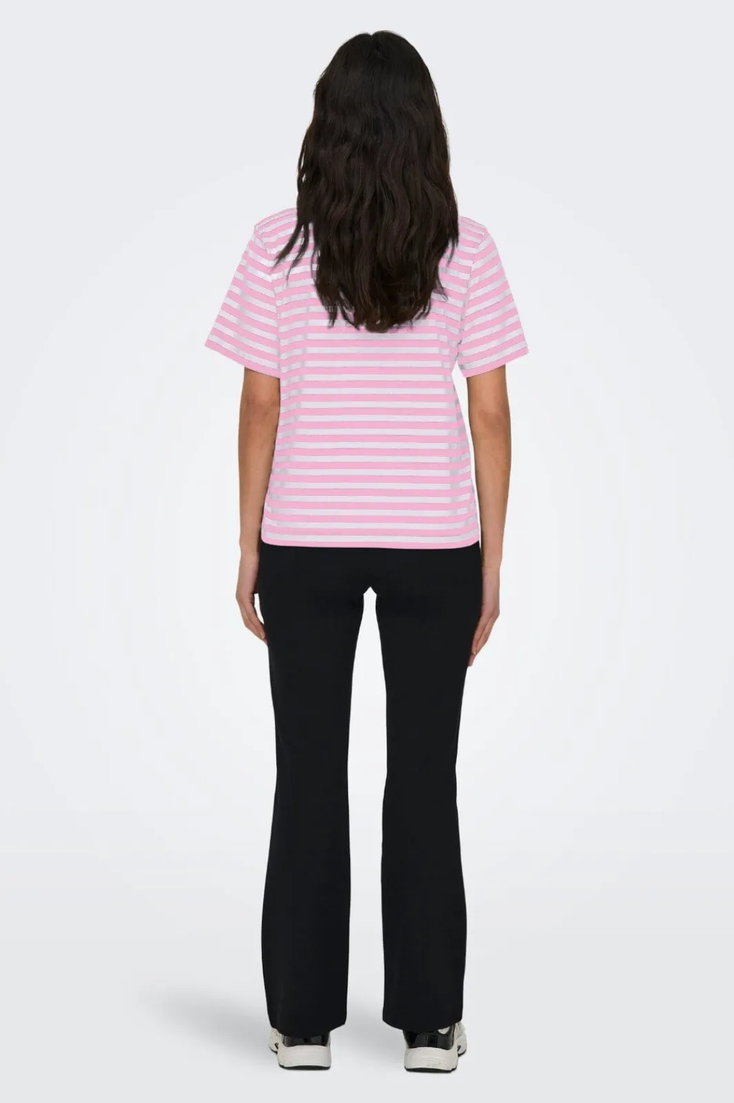 Only Onllivina S/S Stripe Tee 4487462 Bonbon White Stripes