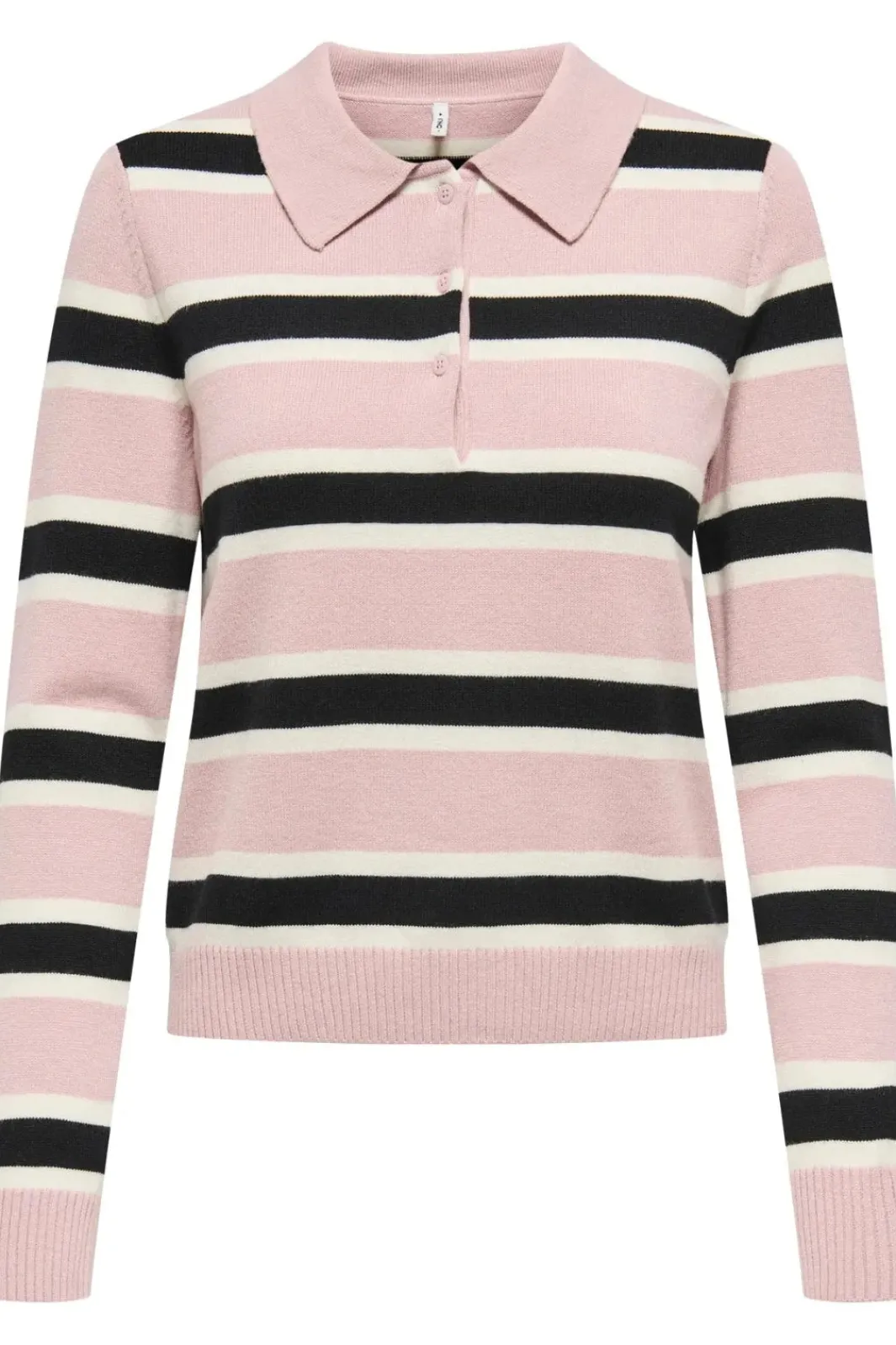 Best Only Onllondon Ls Stripe Polo Cc Knt 4947496 Burnished Lilac Babys Breath/Black/Dtm Button