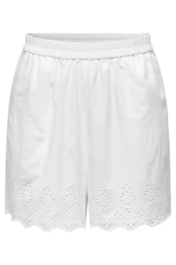 Only Onllou Life Emb Loose Shorts 4427998 Bright White