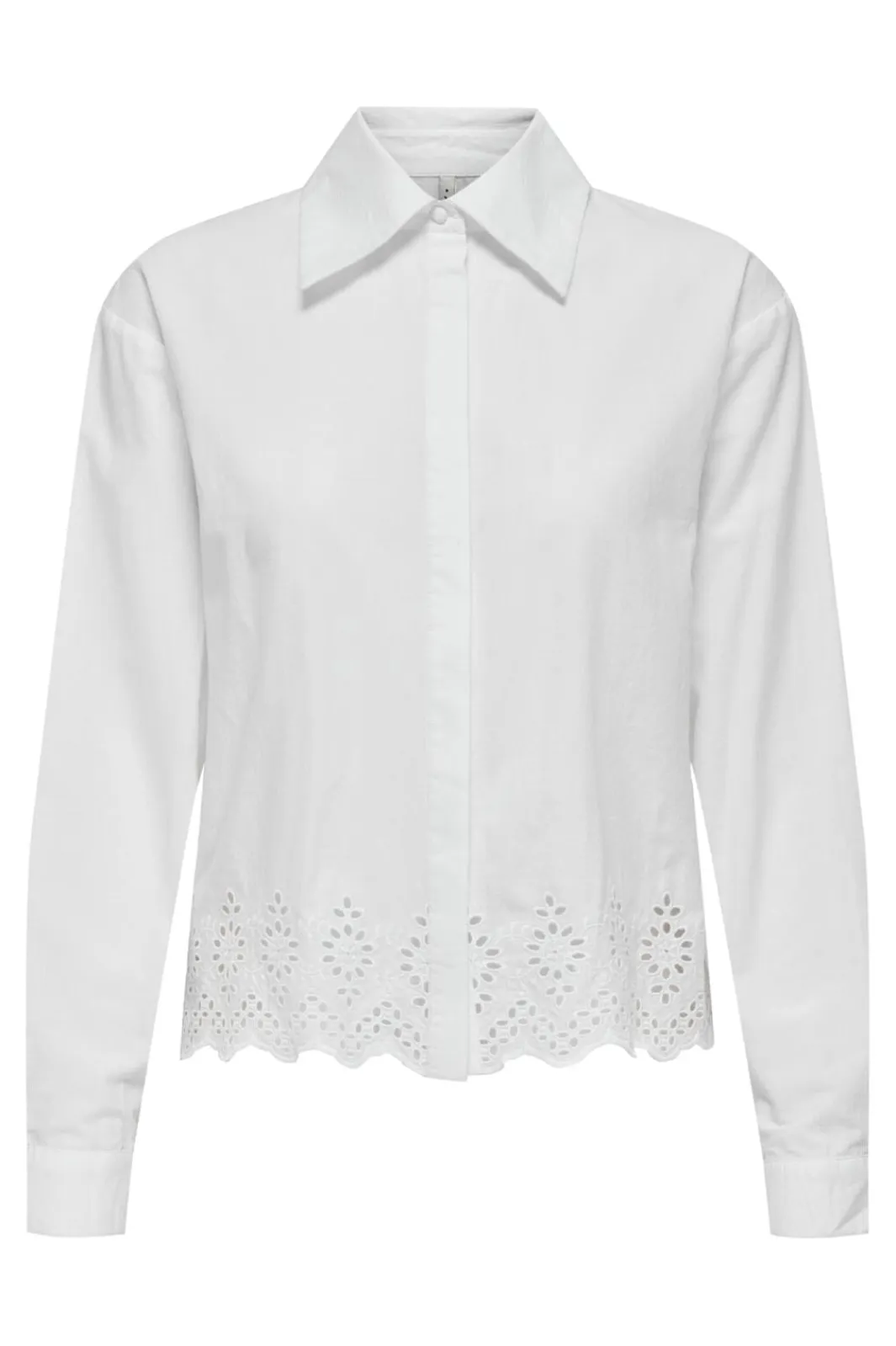 Only Onllou Life Emb L/S Shirt 4427992 Bright White