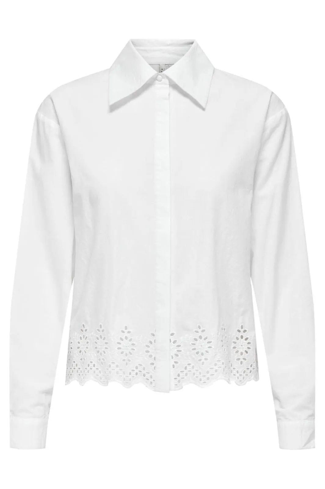 Only Onllou Life Emb L/S Shirt 4427992 Bright White