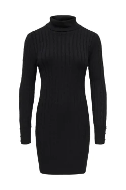 Clearance Only Onllouis Ls Rollneck Cable Dress At Knt 4932263 Black
