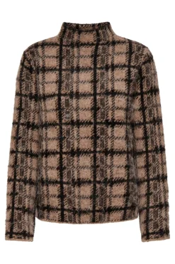 Only Onllouise Ls Highneck Knt 5083669 Chocolate Torte Toasted Coconut/Black/Mel