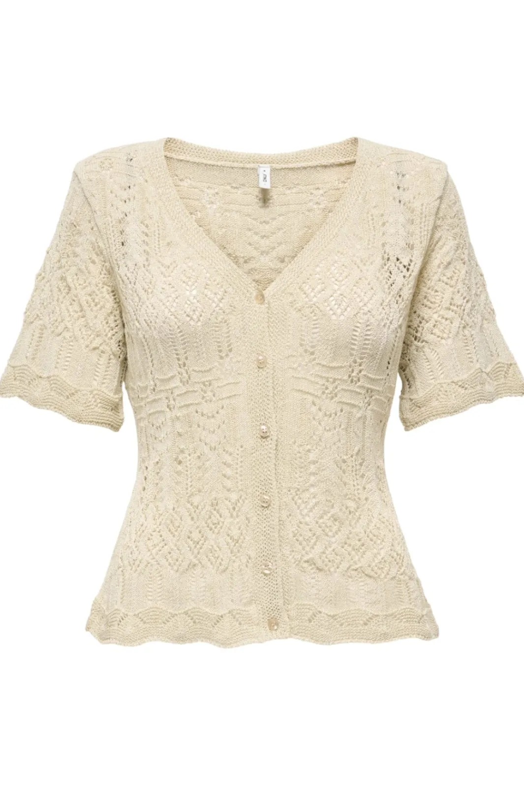 Clearance Only Onllovely Ss Glitter Button Top Knt 4915647 Cloud Dancer Gold