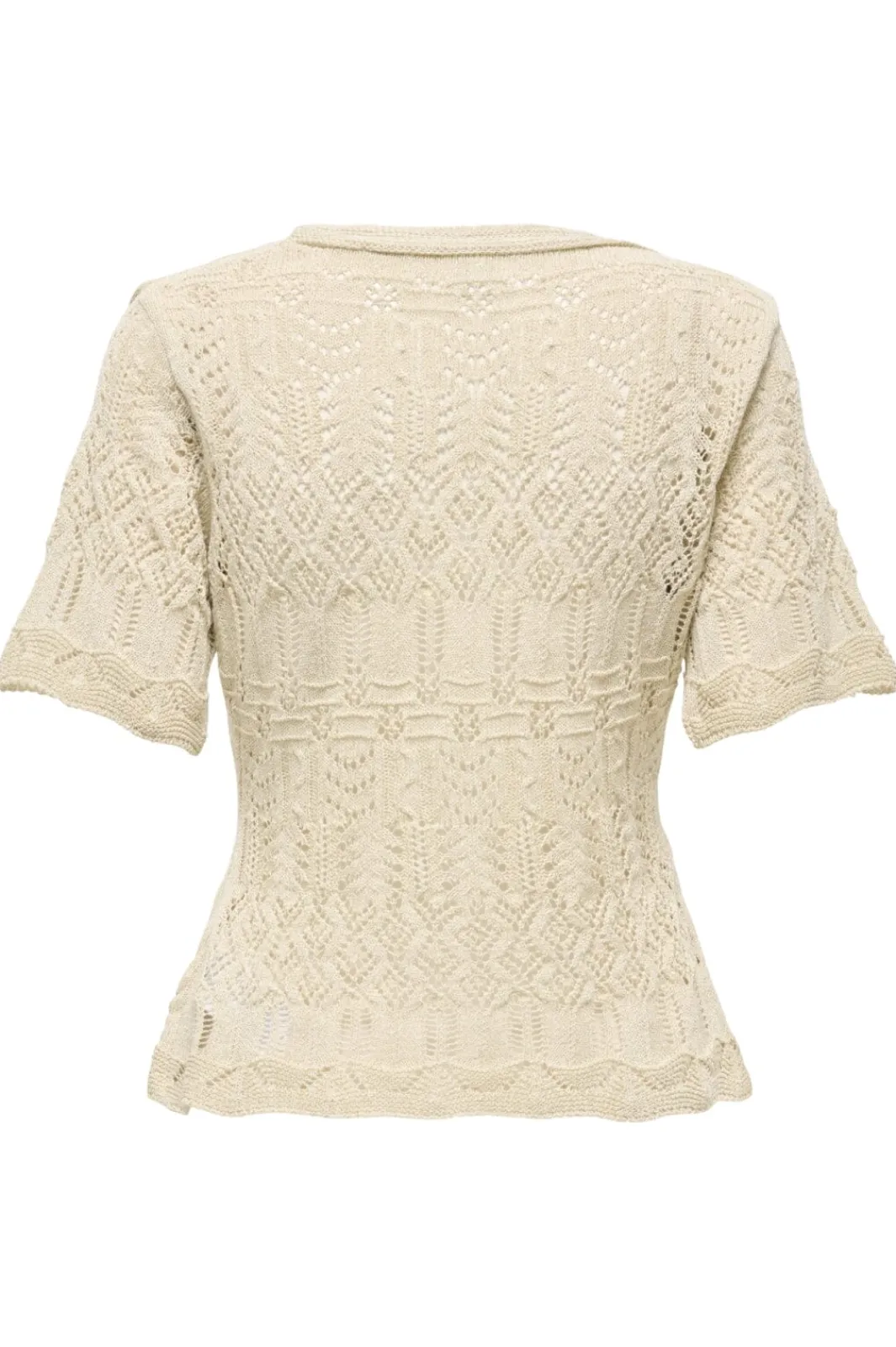 Clearance Only Onllovely Ss Glitter Button Top Knt 4915647 Cloud Dancer Gold