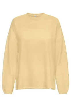 New Only Onlloyal Amalio Ls O-Neck Knt 4982711 Sunlight Melange
