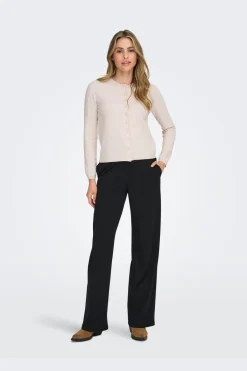 Outlet Only Onlloyal Ls O-Neck Button Cardi Knt 4986401 Moonbeam Melange