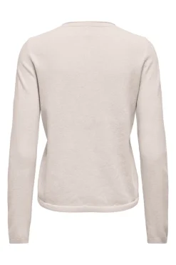 Outlet Only Onlloyal Ls O-Neck Button Cardi Knt 4986401 Moonbeam Melange