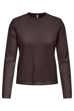 New Only Onlloyal Ls Oneck Knt 5021300 Chocolate Torte Melange