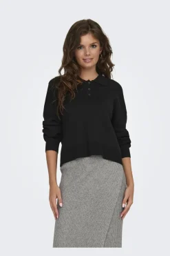 Discount Only Onllucy Ls Polo Neck Knt 4742206 Black