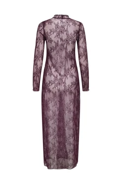 New Only Onllulu L/S Lace Dress 4887101 Winetasting