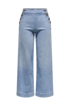 Outlet Only Onlmadison Button Wide Crp Gen223 4661243 Light Blue Denim