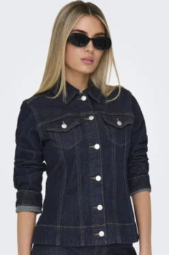 Outlet Only Onlmadison Ls Shaped Jacket Mae 4657628 Dark Blue Denim