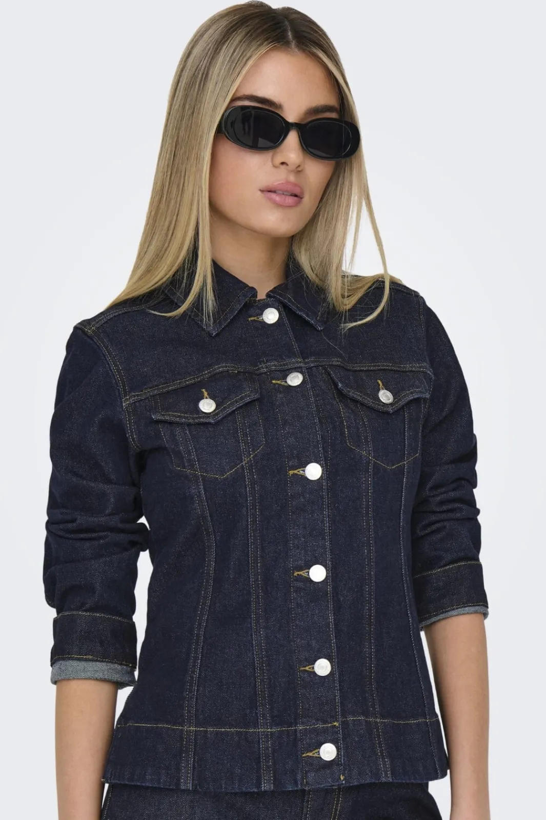 Outlet Only Onlmadison Ls Shaped Jacket Mae 4657628 Dark Blue Denim
