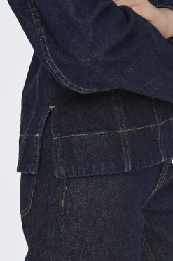 Outlet Only Onlmadison Ls Shaped Jacket Mae 4657628 Dark Blue Denim
