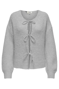 Outlet Only Onlmaggie Life Ls Tie Cardigan Cc Knt 4853233 Light Grey Melange