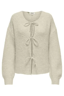 Outlet Only Onlmaggie Life Ls Tie Cardigan Cc Knt 4853235 Birch Melange