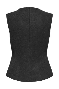 Discount Only Onlmaika Asym Fit Waistcoat Ox 4929575 Dark Grey Melange