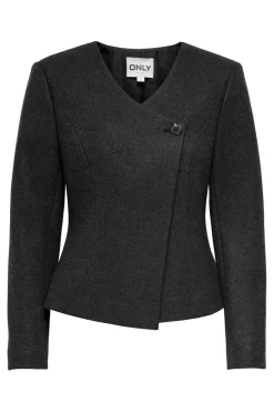 Clearance Only Onlmaika L/S Asym Fit Jacket Ox 4929080 Dark Grey Melange