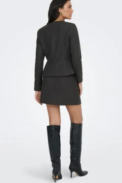 Clearance Only Onlmaika L/S Asym Fit Jacket Ox 4929080 Dark Grey Melange
