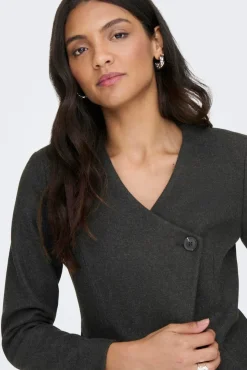 Clearance Only Onlmaika L/S Asym Fit Jacket Ox 4929080 Dark Grey Melange