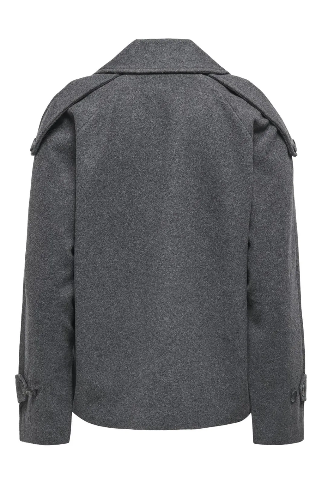 Discount Only Onlmaisy Short Wool Life Trench Nc 4676910 Dark Grey Melange Black Lining