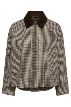 Outlet Only Onlmanilla Check Jacket 4971492 Moonlight Small Checks/ Brown & Black