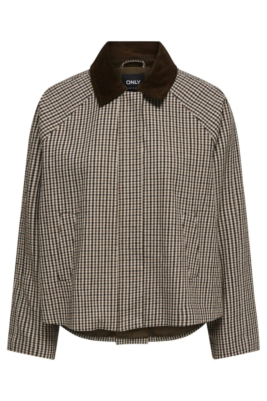 Outlet Only Onlmanilla Check Jacket 4971492 Moonlight Small Checks/ Brown & Black