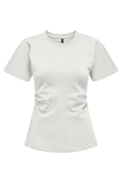 Best Only Onlmarie Life S/S Ruching Top 4960703 Cloud Dancer