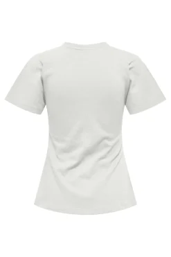 Best Only Onlmarie Life S/S Ruching Top 4960703 Cloud Dancer