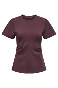 Best Only Onlmarie Life S/S Ruching Top 4919662 Decadent Chocolate