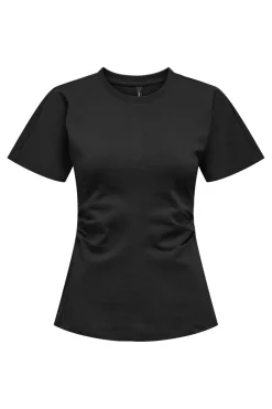 Only Onlmarie Life S/S Ruching Top 4960702 Black