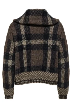 Hot Only Onlmaroon Ls Zip Collar Cardigan Knt 4928995 Black Chocolate Martini/Biscotti/Mel