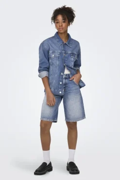 Sale Only Onlmate Reg Baggy Long Shorts 4674440 Medium Blue Denim