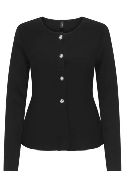 Sale Only Onlmelli Ls O-Neck Button Cardi Knt 4912478 Black Silver Buttons