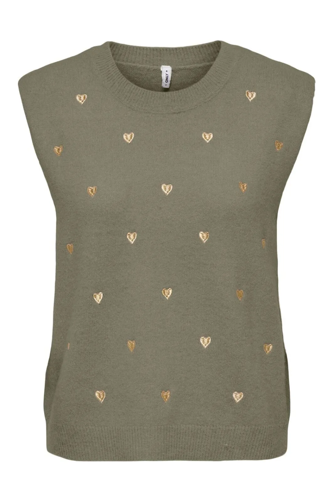 Best Only Onlmelody Sl Embroidery O-Neck Knt 4919770 Mermaid Light Gold Hearts