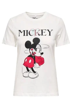 Discount Only Onlmickey Reg S/S Valentine Lux 4965027 Cloud Dancer Mickey In Love