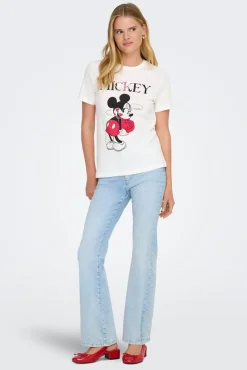 Discount Only Onlmickey Reg S/S Valentine Lux 4965027 Cloud Dancer Mickey In Love