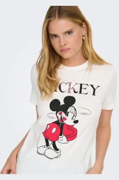 Discount Only Onlmickey Reg S/S Valentine Lux 4965027 Cloud Dancer Mickey In Love