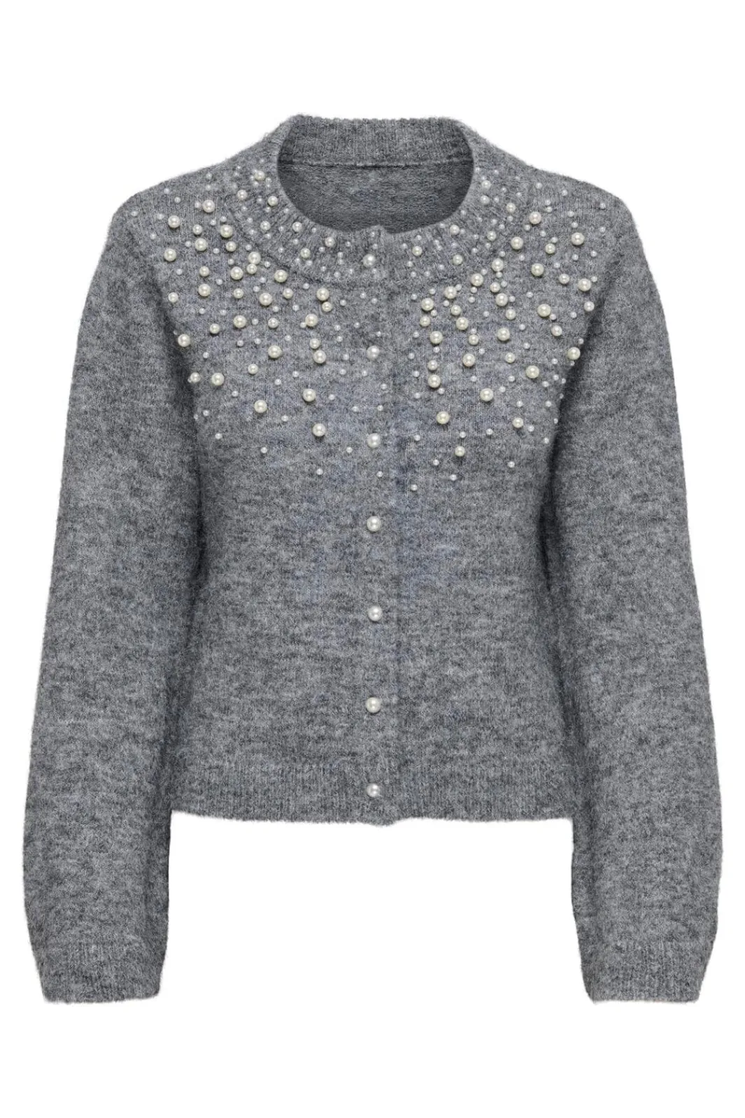 Best Only Onlmiggie Ls O-Neck Pearl Cardi Knt 5068425 Medium Grey Melange Fmop