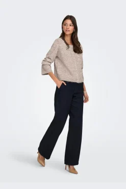 Hot Only Onlmiggie Ls O-Neck Pearl Cardi Knt 5039863 Malt Ball Melange/Fmop