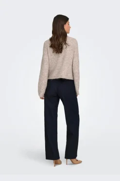 Hot Only Onlmiggie Ls O-Neck Pearl Cardi Knt 5039863 Malt Ball Melange/Fmop