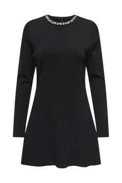 Discount Only Onlmilla Ls Bling Dress At Knt 4927482 Black Silver Bling