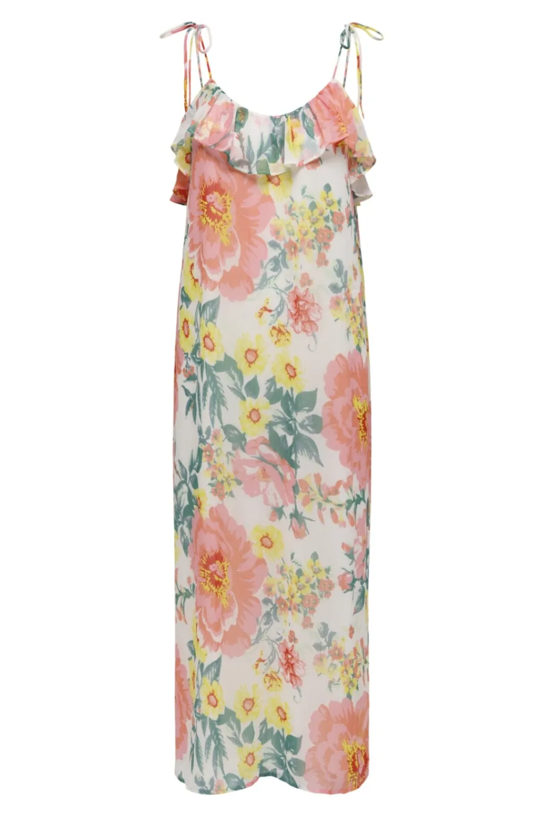 Sale Only Onlmilla Strap Dress 4973255 Cloud Dancer Big Flowers