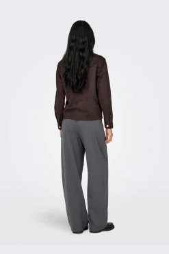 Best Only Onlmira L/S Faux Suede Shirt 4962108 Coffee Bean