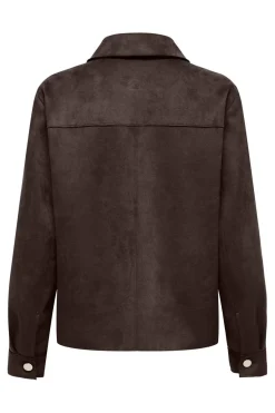 Best Only Onlmira L/S Faux Suede Shirt 4962108 Coffee Bean