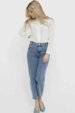 Sale Only Onlmiriam Ls Emb Anglaise Blouse 2961731 Cloud Dancer