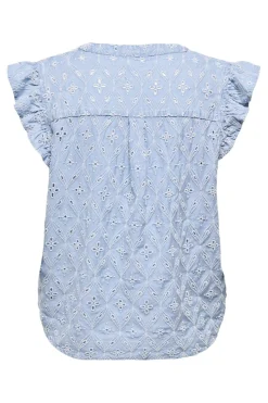Discount Only Onlmischa Ss Emb Shirt 4680468 Light Blue Denim