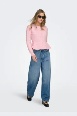 Online Only Onlmonique Life Ls Peplum Cardi Knt 5026560 Romance Rose Melange