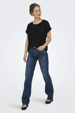 New Only Onlmoster Glitter S/S Top 4847262 Black Black Lurex